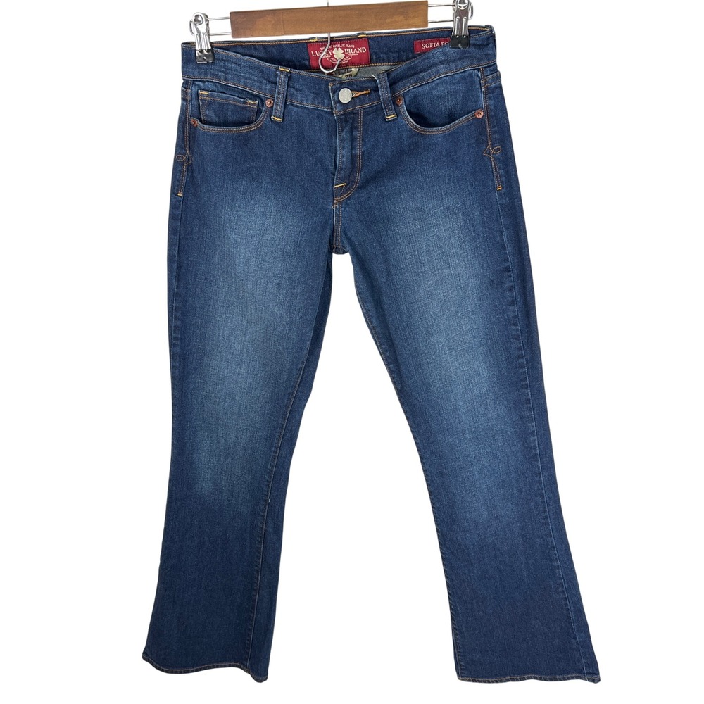 Lucky Brand Sofia Boot Jeans Womens 6/28 Regular Dark Wash Blue Bootcut Denim